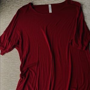 BURGUNDY T-SHIRT DRESS